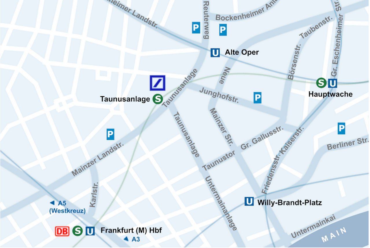 Anfahrt frankfurt Deutsche Bank